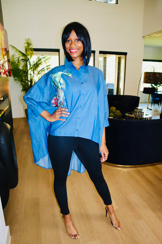 Birdy Denim High Low Tunic