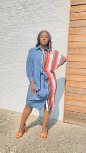 Split Decision Denim Dress