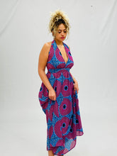 Load image into Gallery viewer, Raspberry Halter Maxi Dress