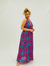 Load image into Gallery viewer, Raspberry Halter Maxi Dress